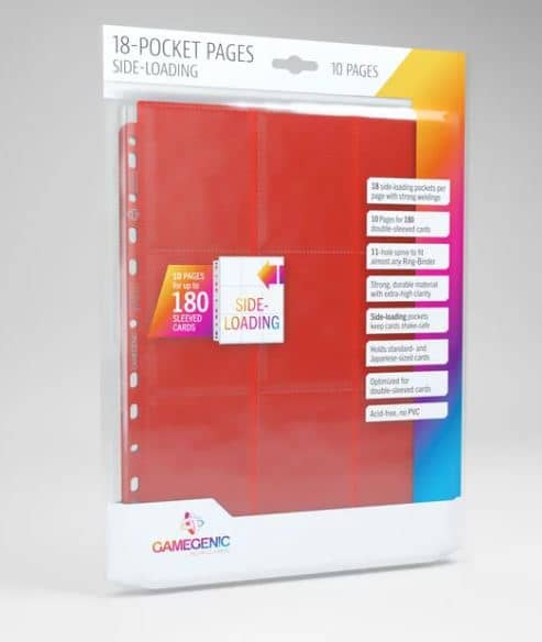 Gamegenic Red 18-Pocket Side-Loading Pages (10pg) image 0